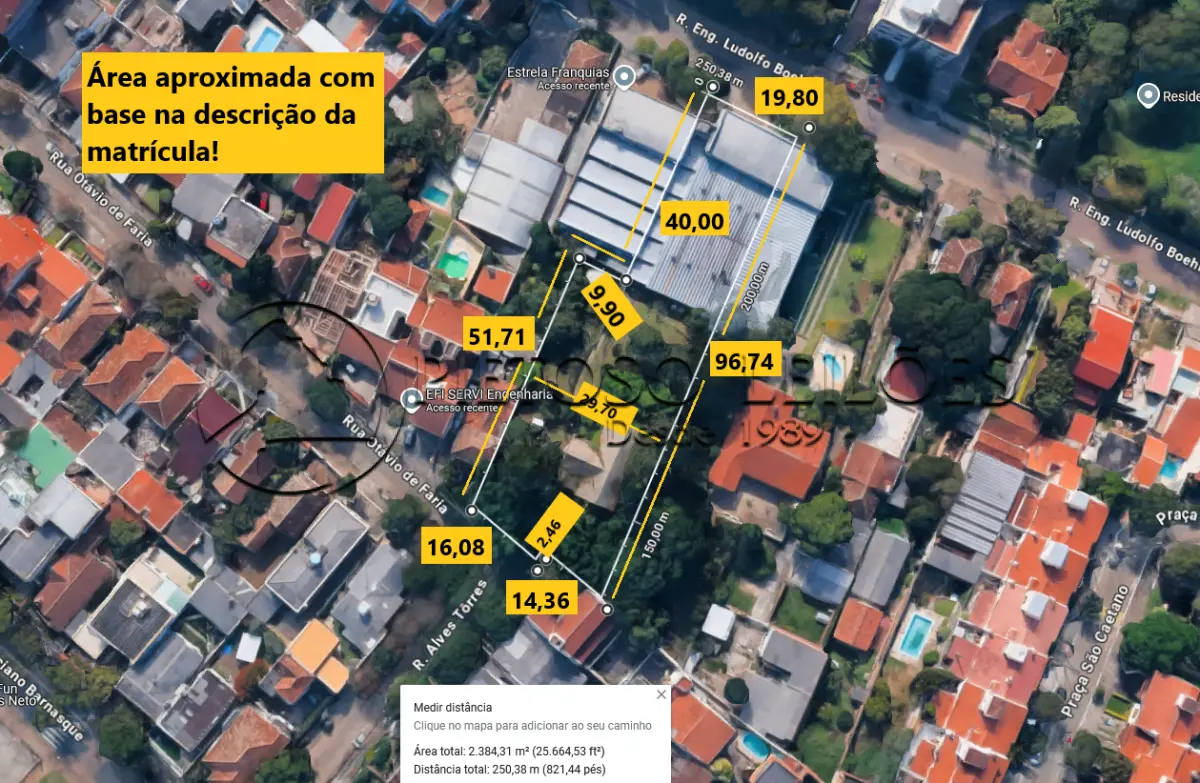 LOTE 001 - PORTO ALEGRE/RS - A CASA DE Nº 725 E PAVILHÃO DE Nº 729, SOBRE O TERRENO À AVENIDA ENGENHEIRO LUDOLFO BOEHL