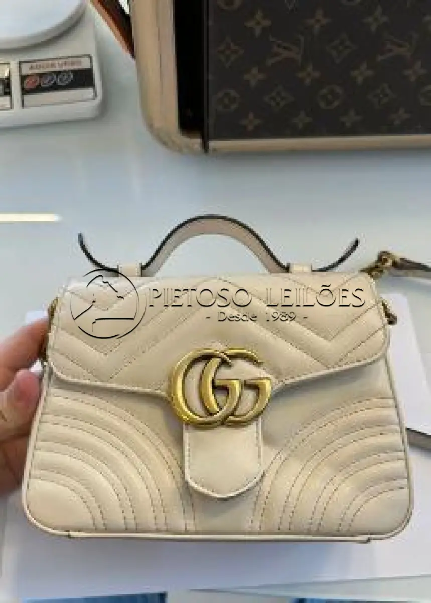 LOTE 104 - BOLSA GUCCI OFF-WHITE