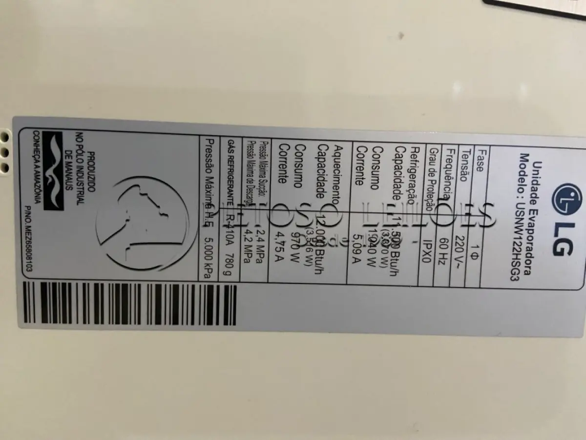 LOTE 030 - AR CONDICIONADO INVERTER 12.000 BTUs