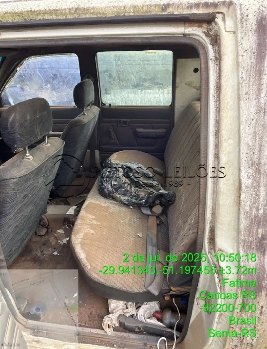 LOTE 007 - CAMIONETA I/TOYOTA HILUX 4CD DLX, ANO/MODELO: 1998/1999, PLACA: IIQ1605