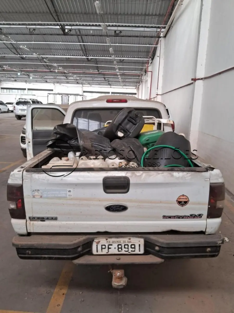 LOTE 002 - CAMINHONETE I/FORD RANGER XL 13P, ANO/MODELO: 2008/2009, PLACA: IPF8991