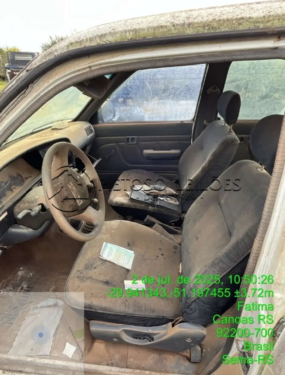 LOTE 007 - CAMIONETA I/TOYOTA HILUX 4CD DLX, ANO/MODELO: 1998/1999, PLACA: IIQ1605