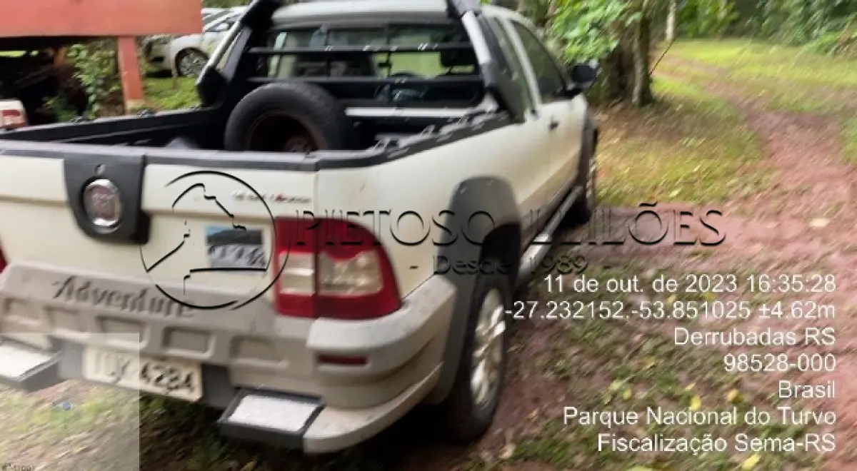 LOTE 023 - CAMINHONETE FIAT/STRADA ADVENT FLEX, ANO/MODELO: 2013/2013, PLACA: IUK4284