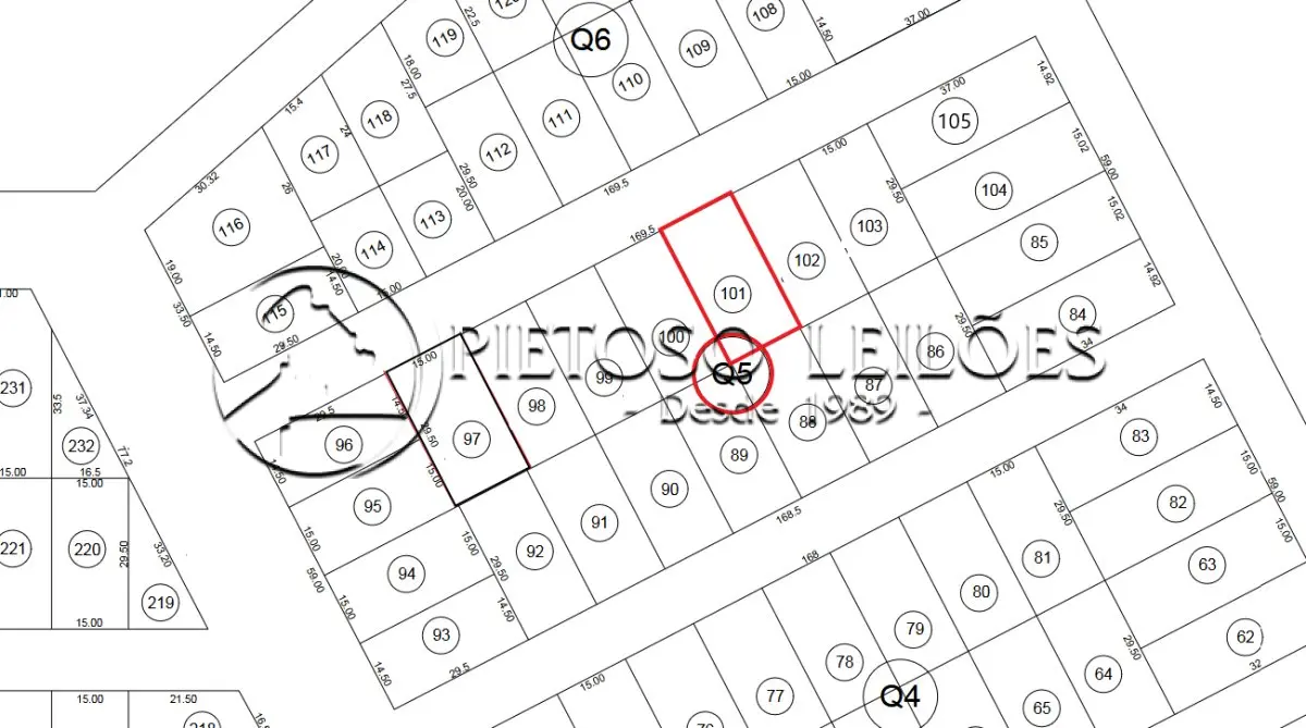 ALEGRETE/RS - TERRENO URBANO - LOTE 101 DA QUADRA 05 - BALNEÁRIO CAVERÁ
