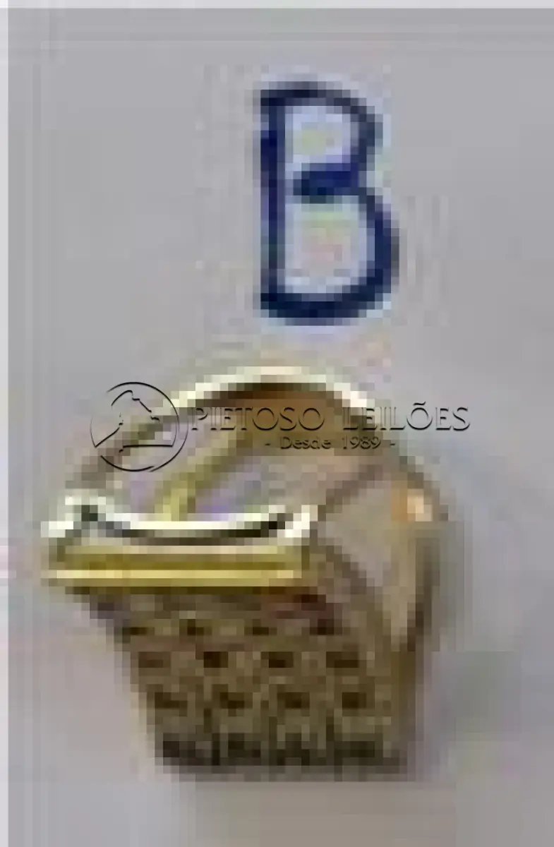LOTE 128 - ANEL DE OURO COM BRILHANTES