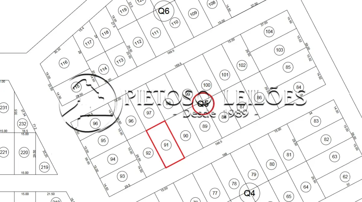 ALEGRETE/RS - TERRENO URBANO - LOTE 91 DA QUADRA 05 - BALNEÁRIO CAVERÁ