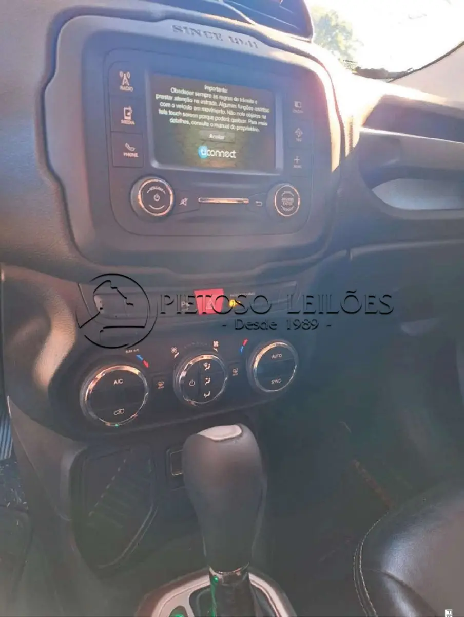 LOTE 001 - VEÍCULO JEEP/RENEGADE LNGTD AT, ANO/MODELO: 2015/2016, PLACAS: QHP8J54