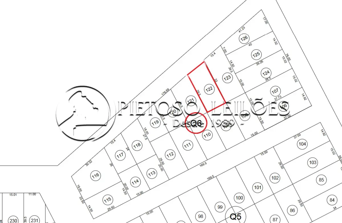ALEGRETE/RS - TERRENO URBANO - LOTE 122 DA QUADRA 06 - BALNEÁRIO CAVERÁ