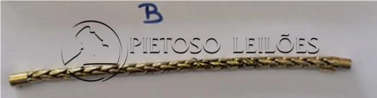 LOTE 136 - PULSEIRA MASCULINA EM OURO