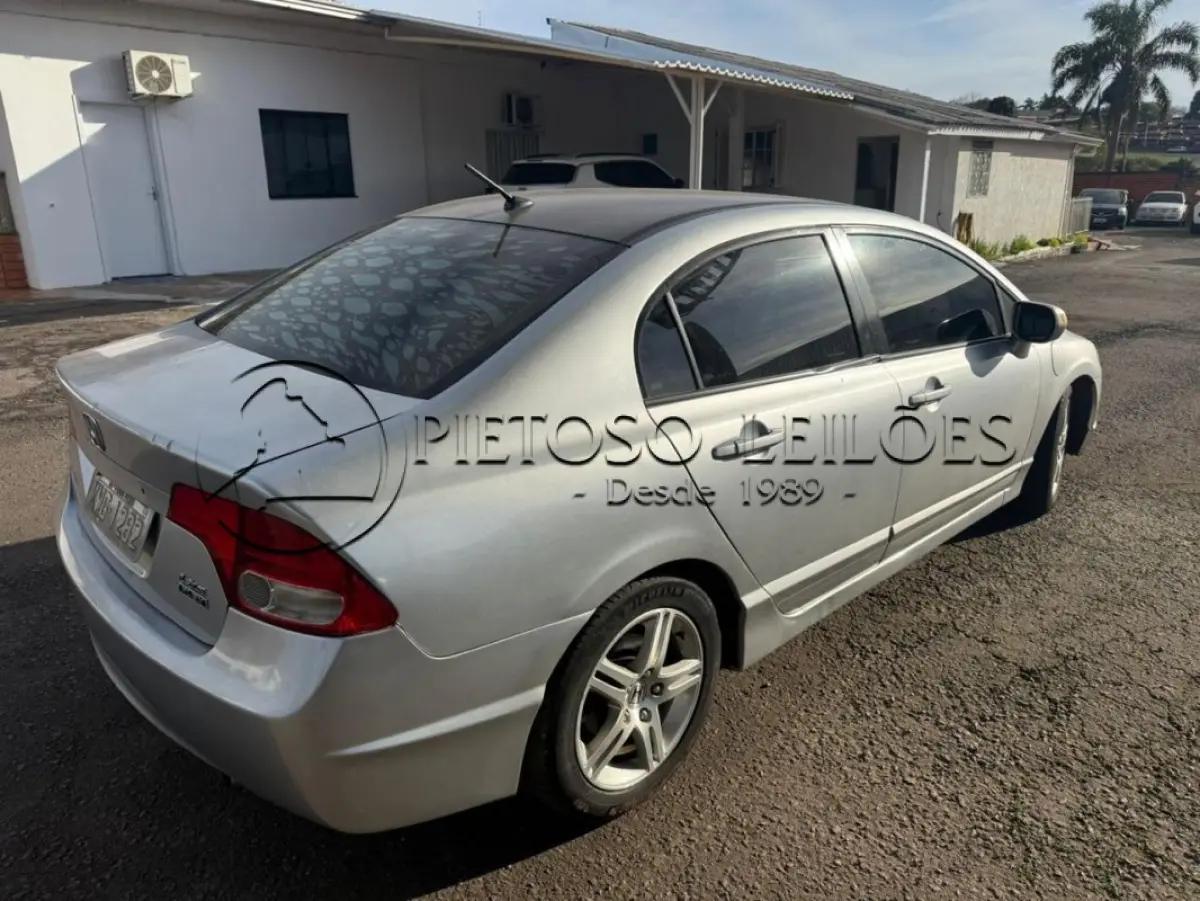 LOTE 012 - AUTOMÓVEL HONDA/CIVIC LXS FLEX, ANO/MODELO: 2007, PLACA: KWG1282