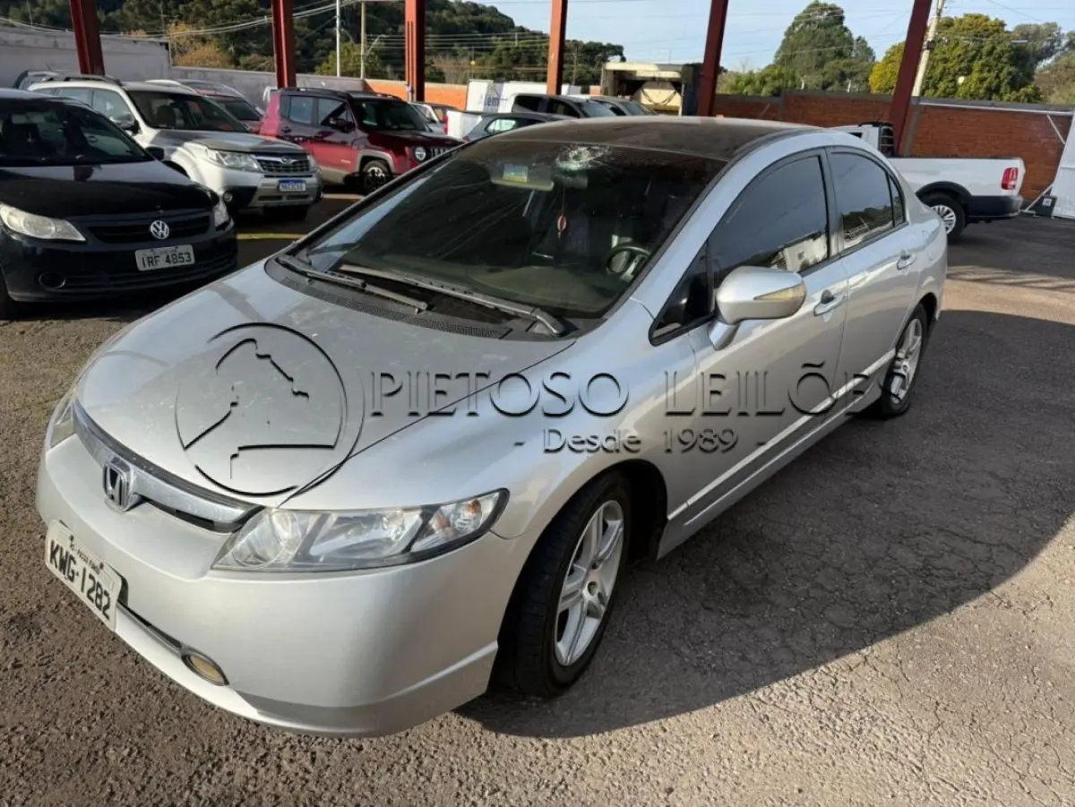 LOTE 012 - AUTOMÓVEL HONDA/CIVIC LXS FLEX, ANO/MODELO: 2007, PLACA: KWG1282