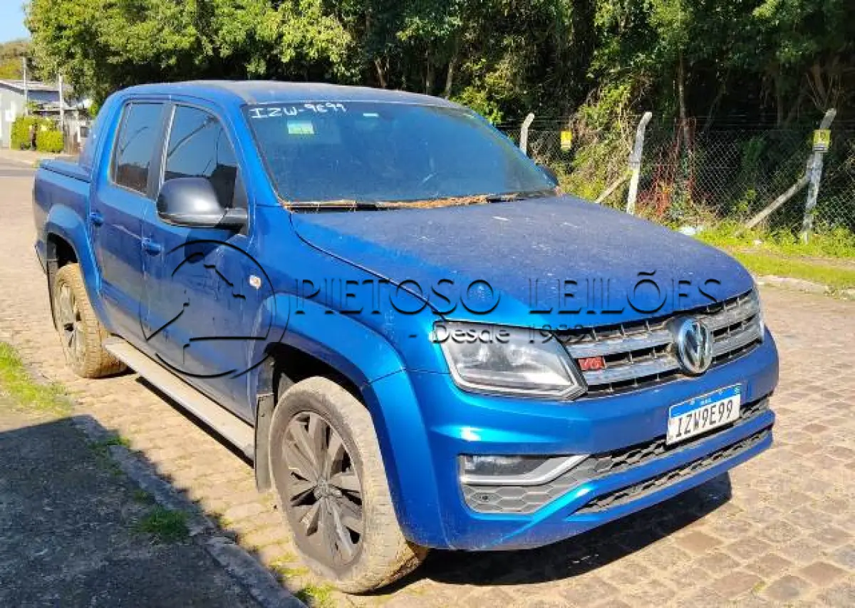 LOTE 100 - CAMINHONETE I/VW AMAROK V6 EXTR AC4, ANO/MODELO: 2019/2020, PLACA: IZW9E99