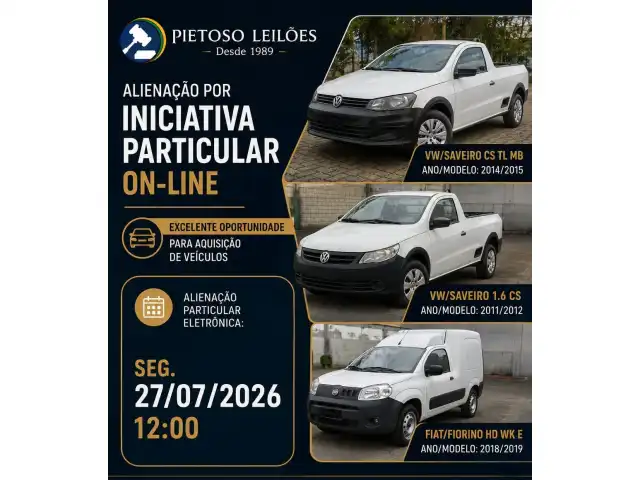 ALIENAÇÃO POR INICIATIVA PARTICULAR ON-LINE – EXCELENTE OPORTUNIDADE PARA AQUISIÇÃO DE VEÍCULOS