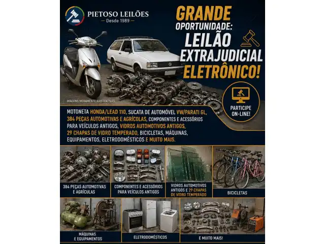 Grande Oportunidade: Leilão Extrajudicial Eletrônico!