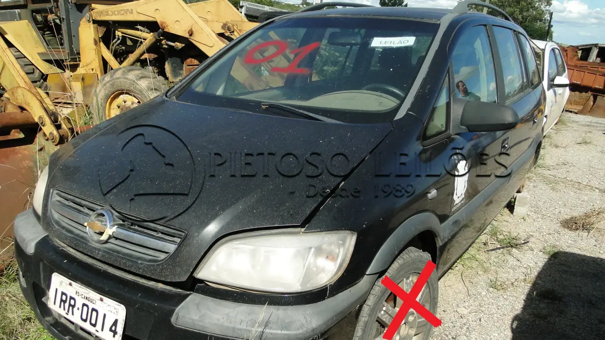 LOTE 001 - GM/ZAFIRA ELEGANCE, ANO/MODELO: 2007/2008 PLACA: IRR0014,