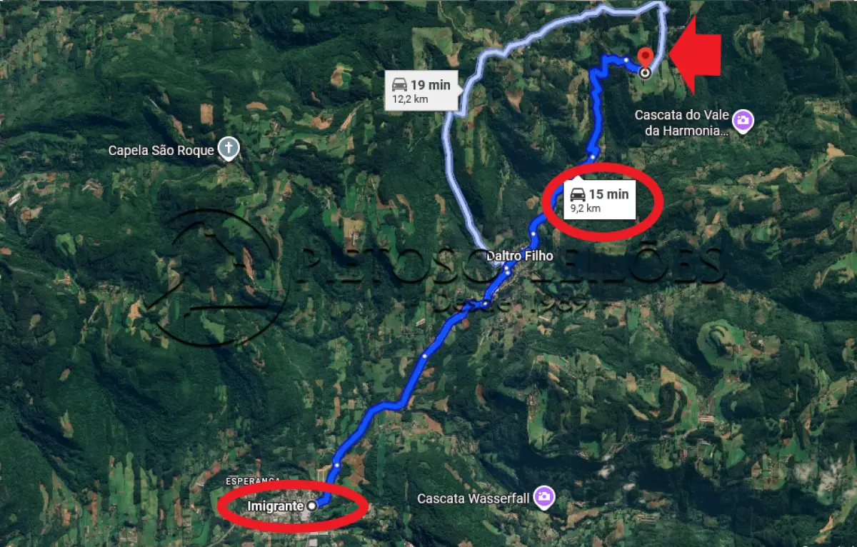 LOTE 004 - IMIGRANTE/RS - UMA ÁREA DE TERRAS, COM A SUPERFÍCIE DE 800,00M², LOCALIZADA NO LUGAR DENOMINADO LINHA HARMONIA ALTA.