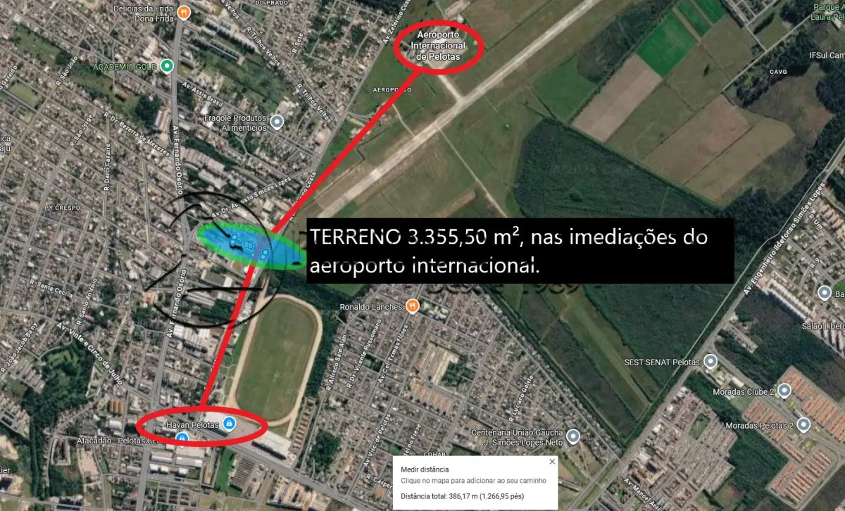 LOTE 001 - PELOTAS/RS - TERRENO URBANO - AVENIDA ZEFERINO COSTA, Nº 731 - BAIRRO TRÊS VENDAS