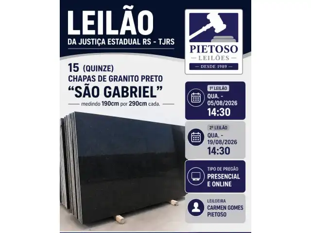 LEILÃO DA JUSTIÇA ESTADUAL RS - TJRS